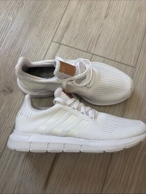 adidas White Knit Runner Sneakers